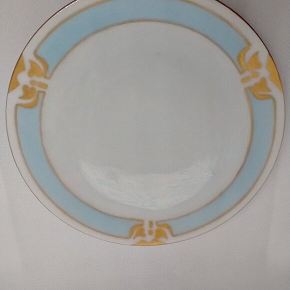 VTG Thomas Bavaria J.O'B. Decorative Small Plate -Blue w/Gold Trim - Lusterware - Picture 6 of 13